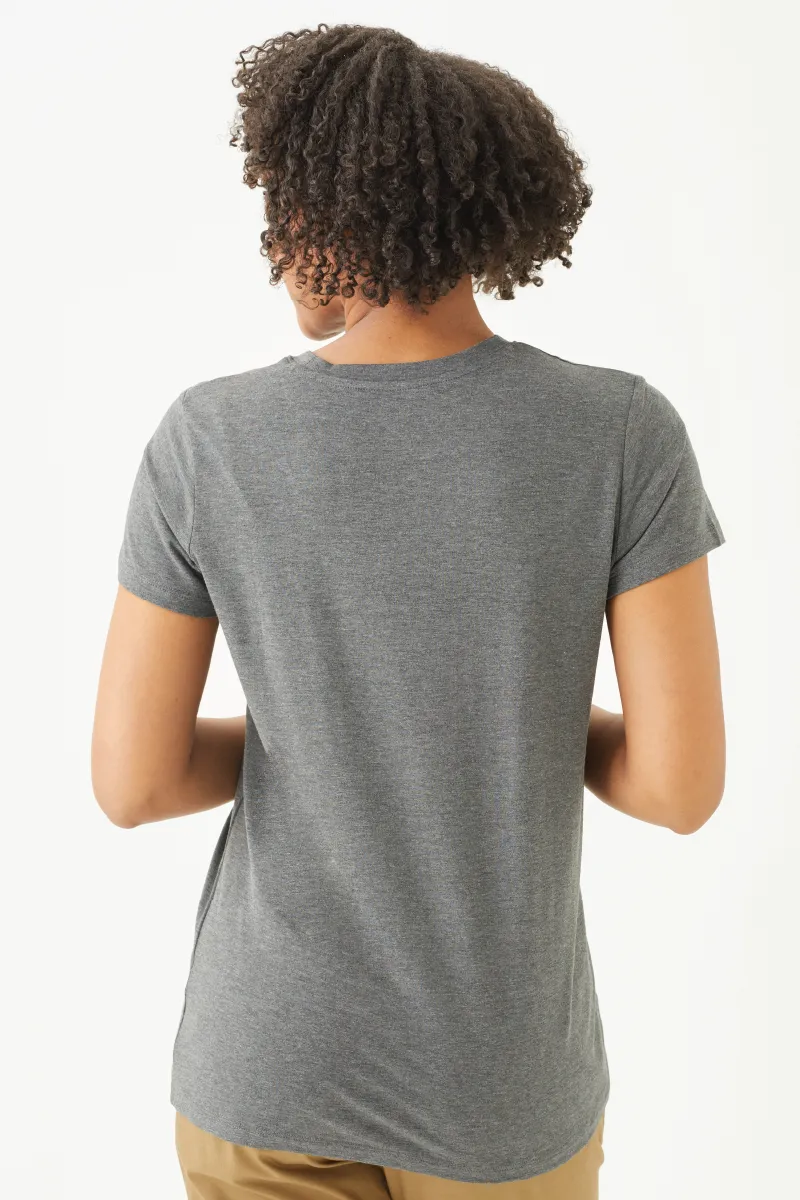 Women's Bamboo Cotton Short-Sleeve Henley Tee-All Sales Final