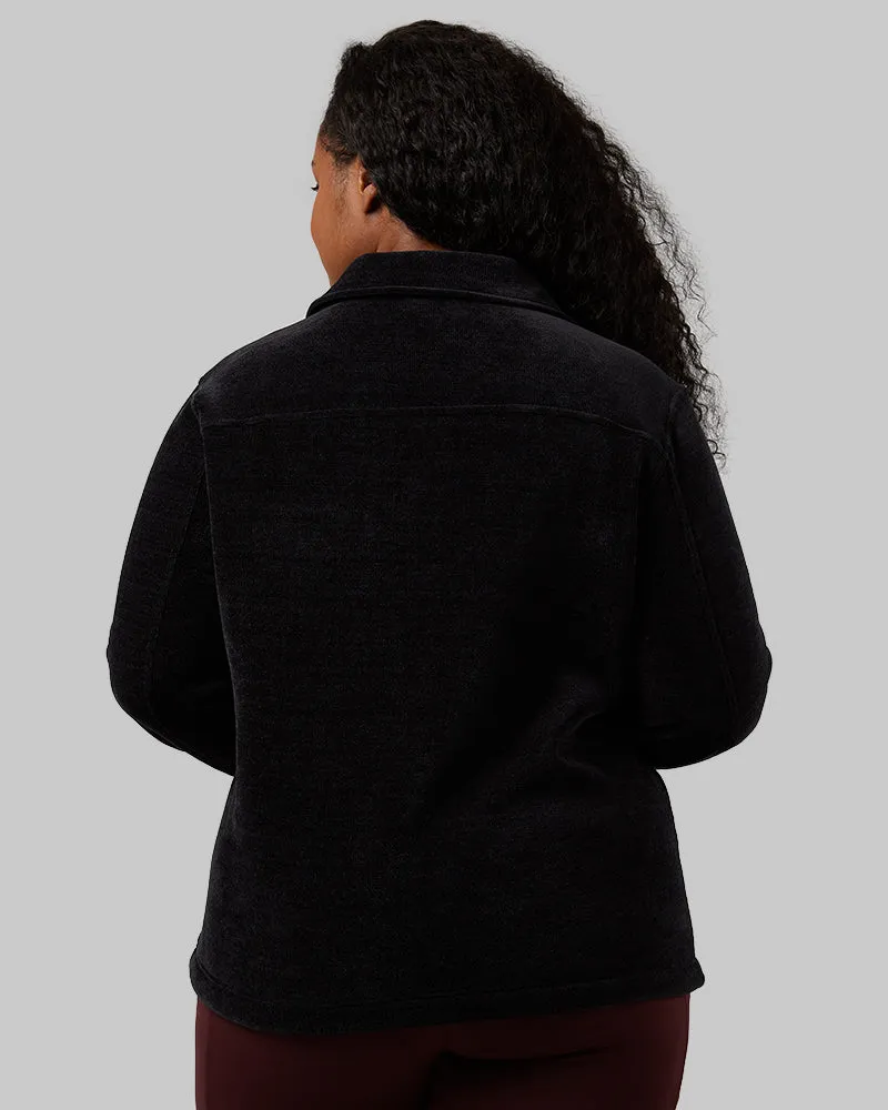 WOMEN'S VELVET SHERPA-LINED SHIRT JACKET