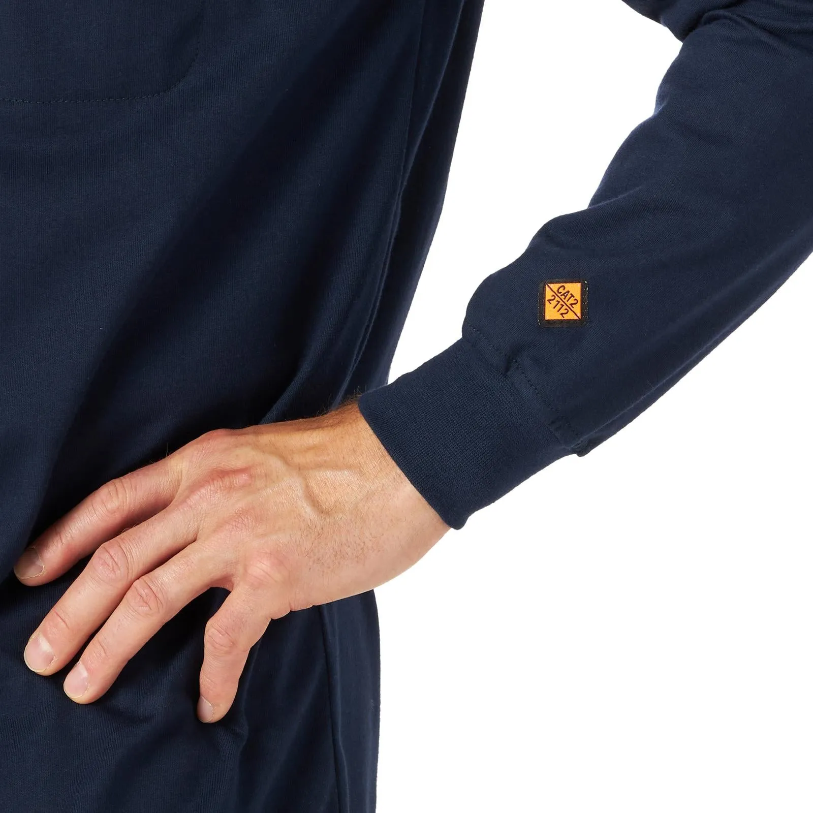 Wrangler FR Flame Resistant Long Sleeve Henley, FR3W7, Navy & Castle Rock