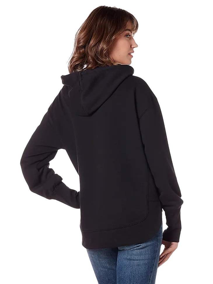 Wrangler Women's Black Beauty Retro Curved Hem Hoodie