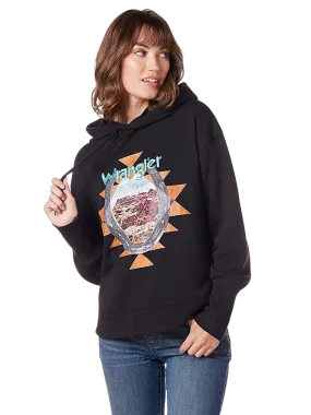 Wrangler Women's Black Beauty Retro Curved Hem Hoodie