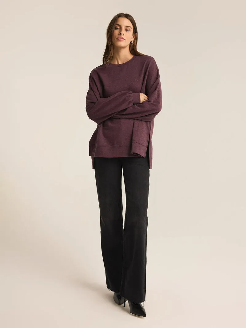 Z Supply Modern Weekender Sweater - Berry Wine