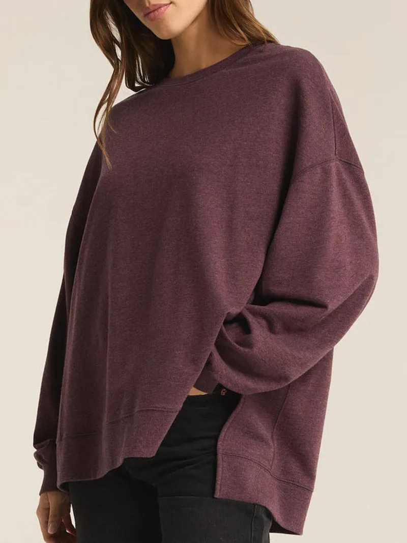 Z Supply Modern Weekender Sweater - Berry Wine