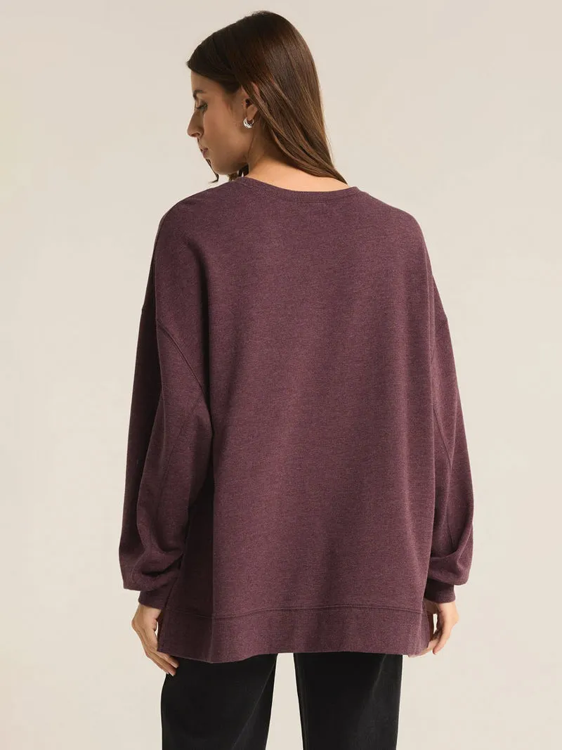 Z Supply Modern Weekender Sweater - Berry Wine