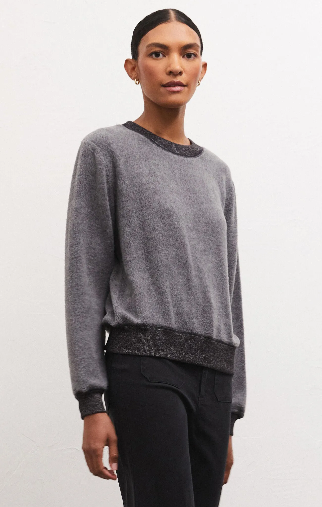 ZSU Russel Cozy Pullover in Charcoal Gray